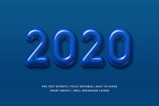 2020 Classic Blue 3d Text Effect Mockup: Elevating Visual Storytelling with Precision and Ease