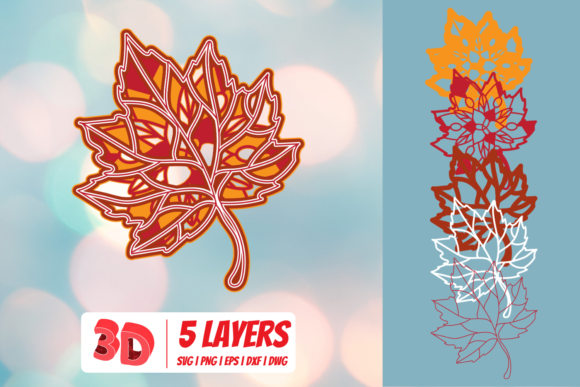 3D Autumn Leaf: A Vibrant 3D Design Asset for Seasonal Projects