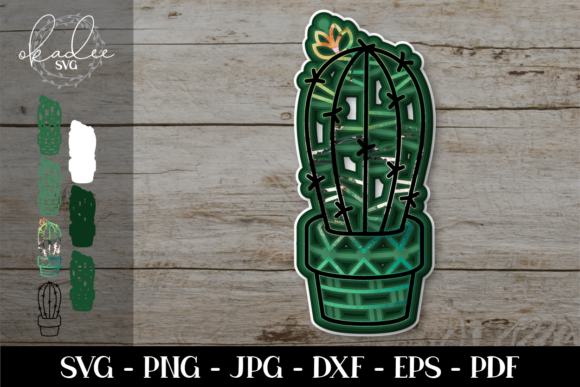 3D Cactus Mandala and 3D Cactus: Elevating Visual Design