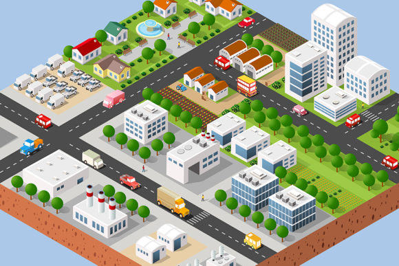 3D Isometric Three-dimensional City: A Practical Guide to Urban Design Assets