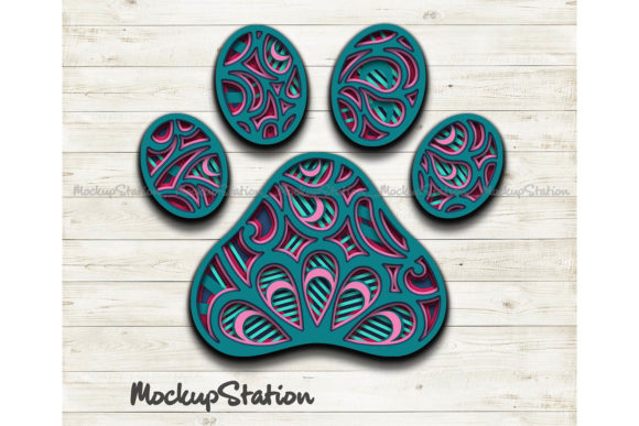 Dog Paw 3D Layered Mandala: The Ultimate Digital Template for Creative Pet Projects