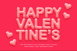 Happy Valentines Day 3D Text Effect