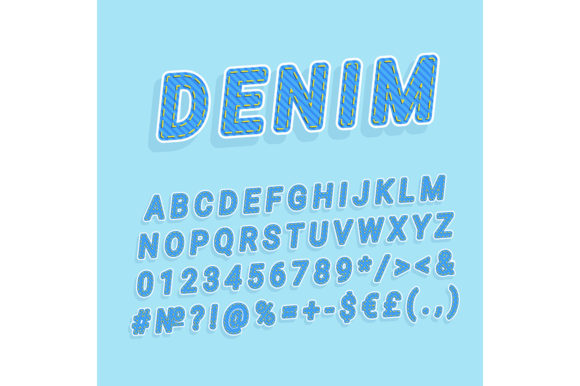 Revitalizing Design with the Denim Vintage 3d Vector Alphabet Set