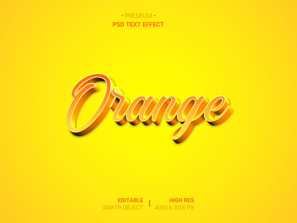 Transform Your Graphics with the Orange 3D Text Effect